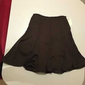 Custom boutique designer brown chiffon skirt
